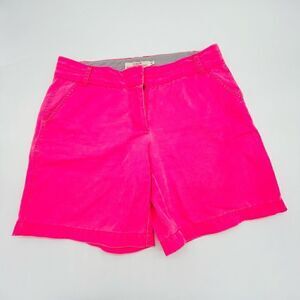 J. Crew Broken-In 100% Cotton Chino Hot Pink Shorts Size 8
